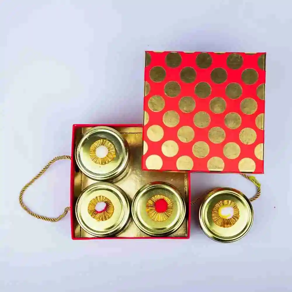 Luxury gift box with dry fruits and festive sweets